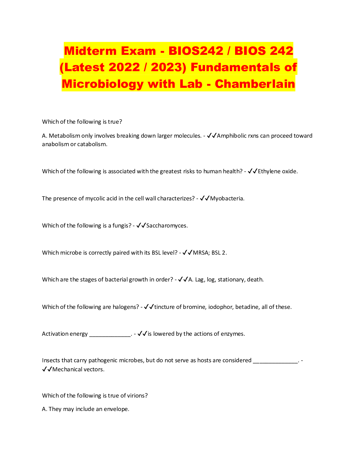 Preview of NURS 6521 / NURS 6521N Week 7 Midterm Exam (2020)
